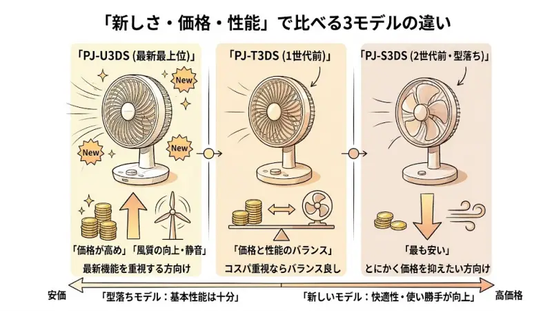 発売時期・価格・性能による3モデルの詳細比較