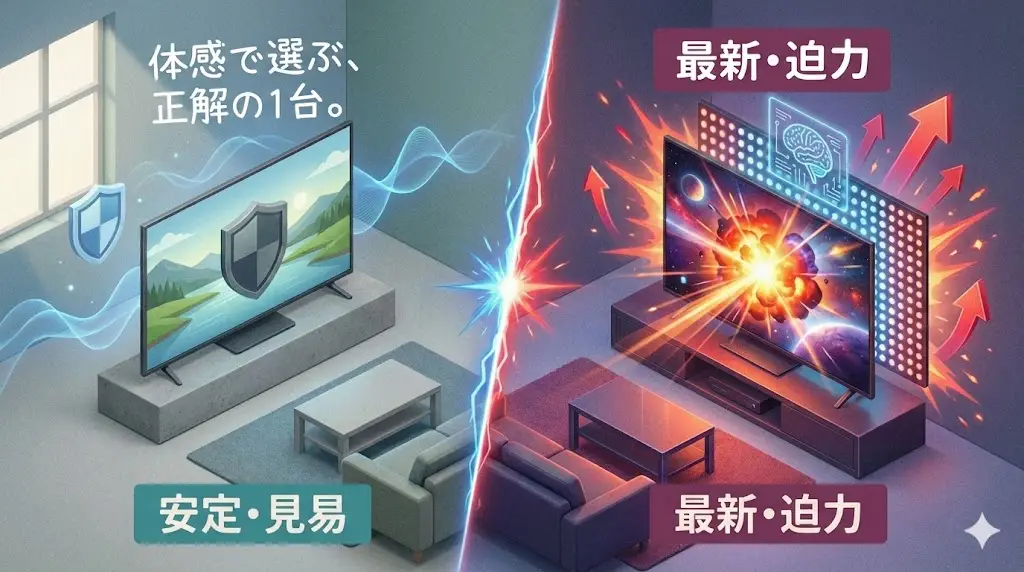 シャープ加湿空気清浄機「KI-UX70」と「KI-TX70」の主な違い